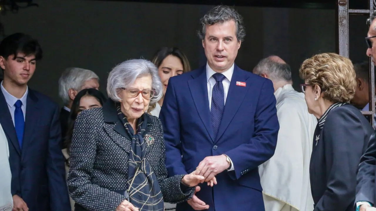 Gloria Pachón, viuda de Galán, en compañía de Juan Manuel Galán, otro de sus hijos con Luis Carlos Galán Sarmiento.